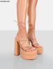 Baldauren Roman Sandals Women Summer New High Heel Cross Strap Platform Opened Toe Fashion Show Plus Size Sandals Strappy Pumps