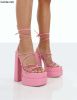 Baldauren Roman Sandals Women Summer New High Heel Cross Strap Platform Opened Toe Fashion Show Plus Size Sandals Strappy Pumps